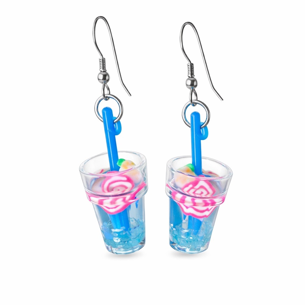 Drink Earrings Fun Novelty Boba Tea Dangle‎ Drop Earrings Cute